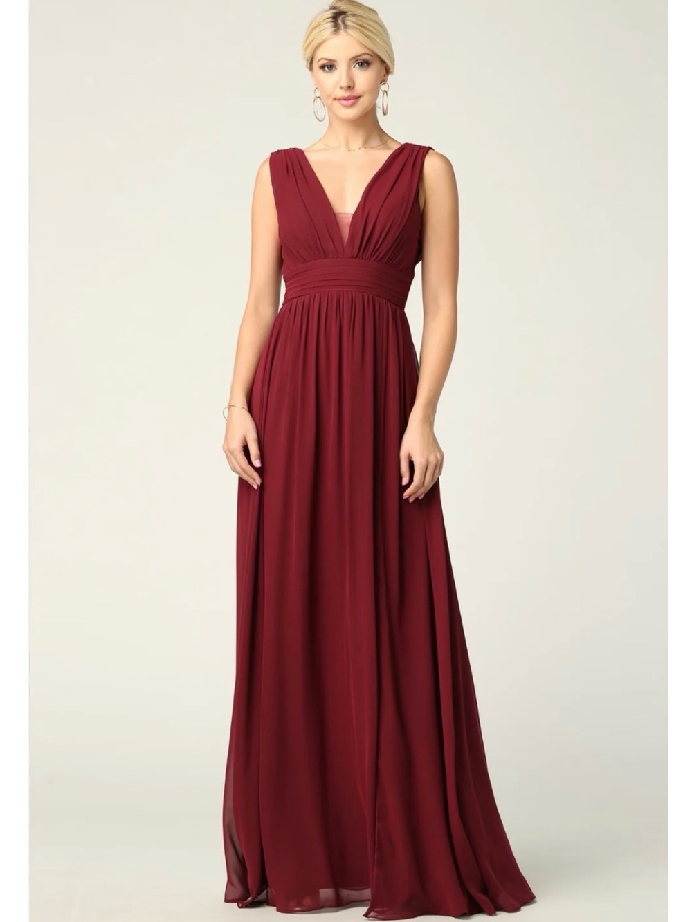 Burgundy Eva Evening Gown